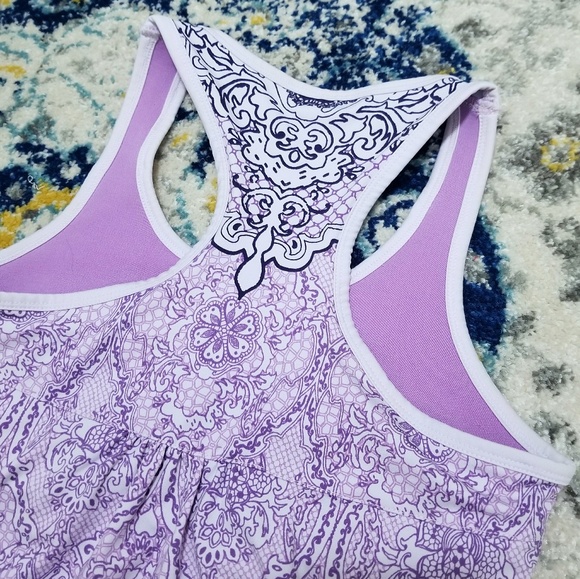 Athleta Racerback Tinker Top Cinch Hem Purple XS - Picture 7 of 7